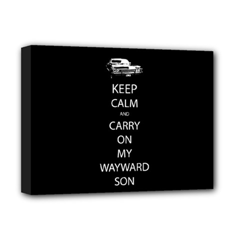 Keep Calm And Carry On My Wayward Son Deluxe Canvas 16  X 12  (framed)  by TheFandomWard