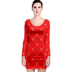 Cute Seamless Tile Pattern Gifts Long Sleeve Bodycon Dresses by GardenOfOphir