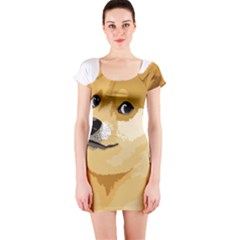 Dogecoin Short Sleeve Bodycon Dresses by dogestore
