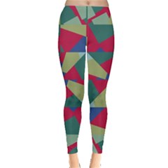 Shapes In Squares Pattern Leggings by LalyLauraFLM