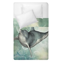 Funny Dswimming Dolphin Duvet Cover (single Size)