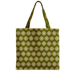 Abstract Knot Geometric Tile Pattern Zipper Grocery Tote Bags by GardenOfOphir