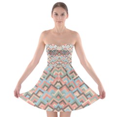 Trendy Chic Modern Chevron Pattern Strapless Bra Top Dress by GardenOfOphir