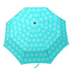 Gerbera Daisy Vector Tile Pattern Folding Umbrellas by GardenOfOphir