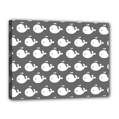Cute Whale Illustration Pattern Canvas 16  X 12  by GardenOfOphir