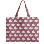 Cute Whale Illustration Pattern Zipper Tiny Tote Bags