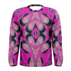 Pink Black Abstract  Men s Long Sleeve T-shirts by OCDesignss
