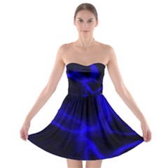 Cosmic Energy Blue Strapless Bra Top Dress by ImpressiveMoments
