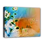 Wonderful Flowers In Colorful And Glowing Lines Canvas 14  x 11 