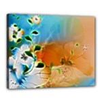 Wonderful Flowers In Colorful And Glowing Lines Canvas 20  x 16 