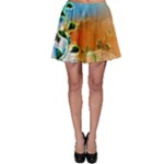 Wonderful Flowers In Colorful And Glowing Lines Skater Skirts