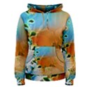 Wonderful Flowers In Colorful And Glowing Lines Women s Pullover Hoodies View1