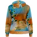 Wonderful Flowers In Colorful And Glowing Lines Women s Pullover Hoodies View2