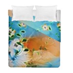 Wonderful Flowers In Colorful And Glowing Lines Duvet Cover (Twin Size)