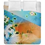 Wonderful Flowers In Colorful And Glowing Lines Duvet Cover (Double Size)