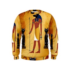 Anubis, Ancient Egyptian God Of The Dead Rituals  Boys  Sweatshirts by FantasyWorld7
