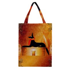 Anubis, Ancient Egyptian God Of The Dead Rituals  Classic Tote Bags by FantasyWorld7