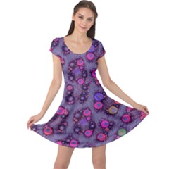 Purple Cheetah Pattern  Cap Sleeve Dresses by OCDesignss