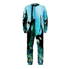 Orca Swimming In A Fantasy World Onepiece Jumpsuit (kids) by FantasyWorld7