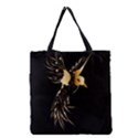 Beautiful Bird In Gold And Black Grocery Tote Bags View1