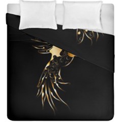 Beautiful Bird In Gold And Black Duvet Cover (king Size)