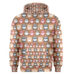 Colorful Whimsical Owl Pattern Men s Pullover Hoodies by GardenOfOphir