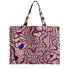Ribbon Chaos 2 Red Blue Zipper Tiny Tote Bags by ImpressiveMoments