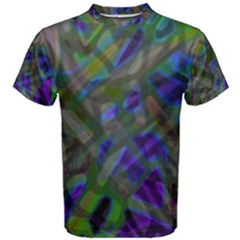 Colorful Abstract Stained Glass G301 Men s Cotton Tees by MedusArt