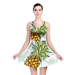 Pineapple Pattern 05 Reversible Skater Dresses by Famous