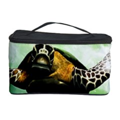 Beautiful Seaturtle With Bubbles Cosmetic Storage Cases by FantasyWorld7