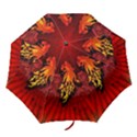 Lion With Flame And Wings In Yellow And Red Folding Umbrellas View1