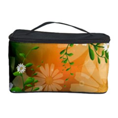 Beautiful Flowers With Leaves On Soft Background Cosmetic Storage Cases by FantasyWorld7