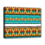 Tribal design in retro colors Deluxe Canvas 20  x 16  (Stretched)