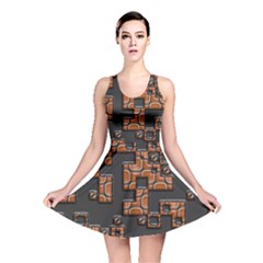Brown Pieces Reversible Skater Dress by LalyLauraFLM