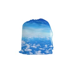Clouds Drawstring Pouches (small)  by trendistuff