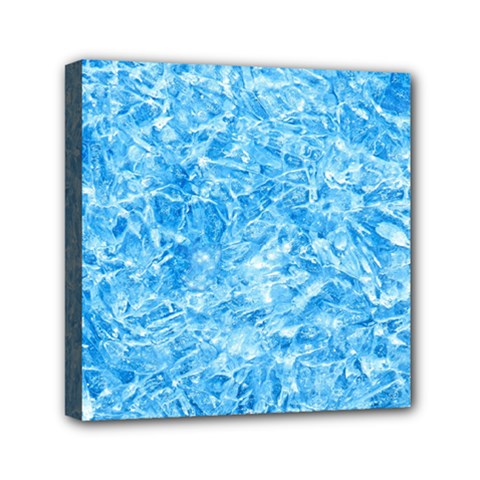 Blue Ice Crystals Mini Canvas 6  X 6  by trendistuff