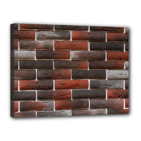 Red And Black Brick Wall Canvas 16  X 12  by trendistuff