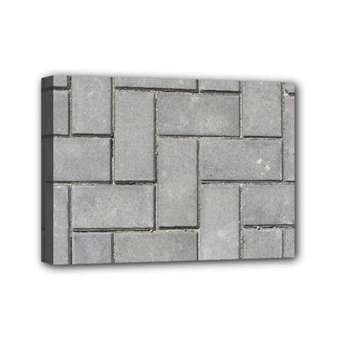Alternating Grey Brick Mini Canvas 7  X 5  by trendistuff