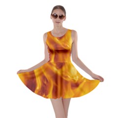 Yellow Flames Skater Dresses by trendistuff