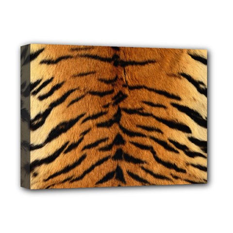 Tiger Fur Deluxe Canvas 16  X 12   by trendistuff