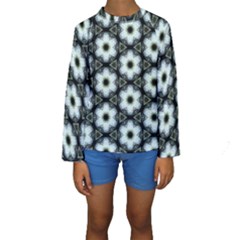 Faux Animal Print Pattern Kid s Long Sleeve Swimwear by GardenOfOphir