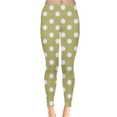 Lime Green Polka Dots Women s Leggings by GardenOfOphir