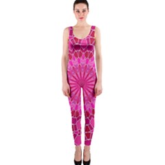Pink And Red Mandala Onepiece Catsuits by LovelyDesigns4U