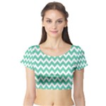 Chevron Pattern Gifts Short Sleeve Crop Top