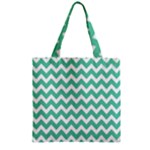 Chevron Pattern Gifts Zipper Grocery Tote Bags