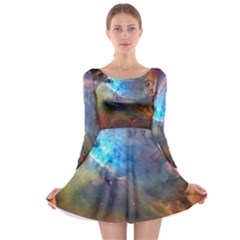 Orion Nebula Long Sleeve Skater Dress by trendistuff