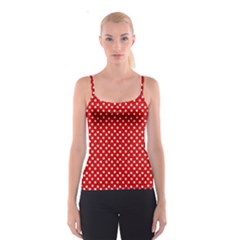 Dotted Red Spaghetti Strap Tops by olgart