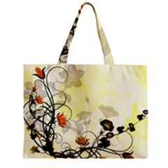Wonderful Flowers With Leaves On Soft Background Zipper Tiny Tote Bags by FantasyWorld7