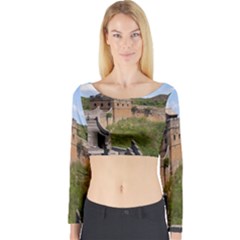 Great Wall Of China 3 Long Sleeve Crop Top by trendistuff