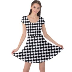 Black And White Scallop Repeat Pattern Cap Sleeve Dresses by PaperandFrill